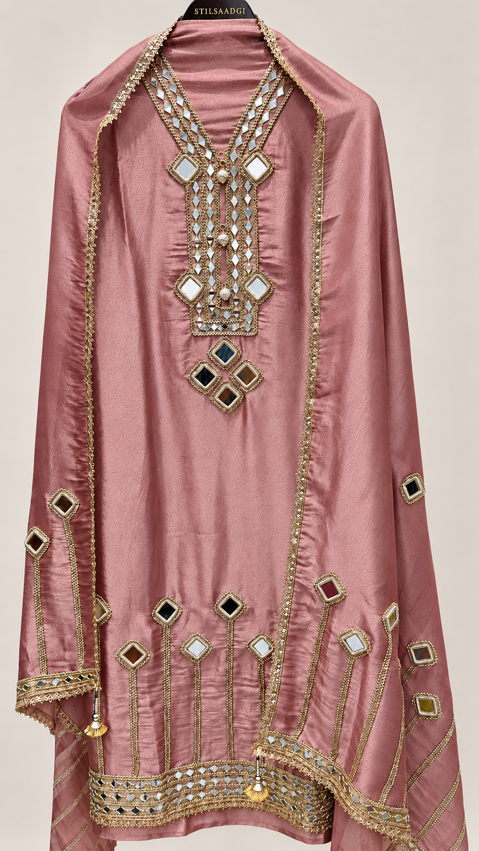 Mirror Work Unstitched suits set