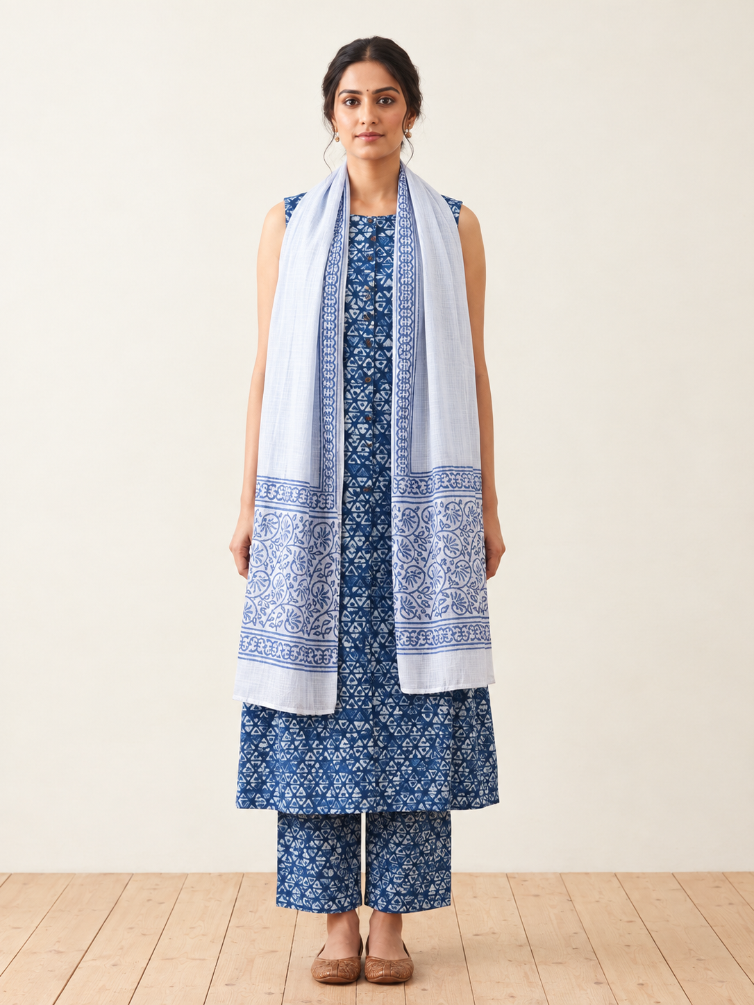 Neelam – Indigo Block Print 3-Piece Set