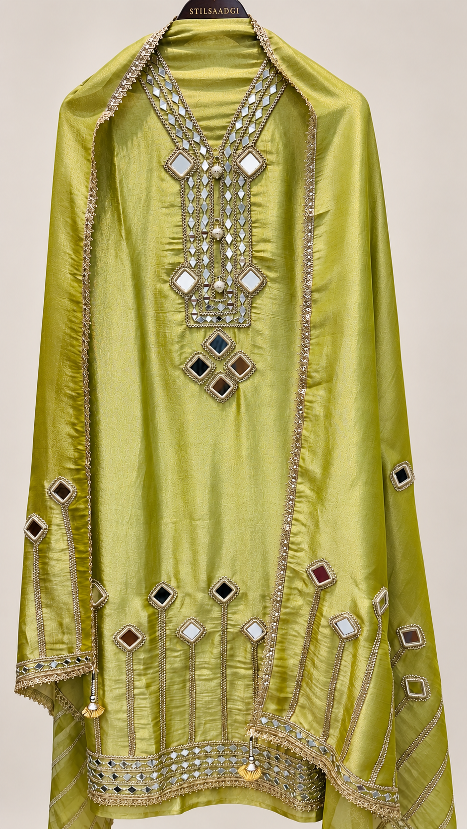 Mirror Work Unstitched suits set