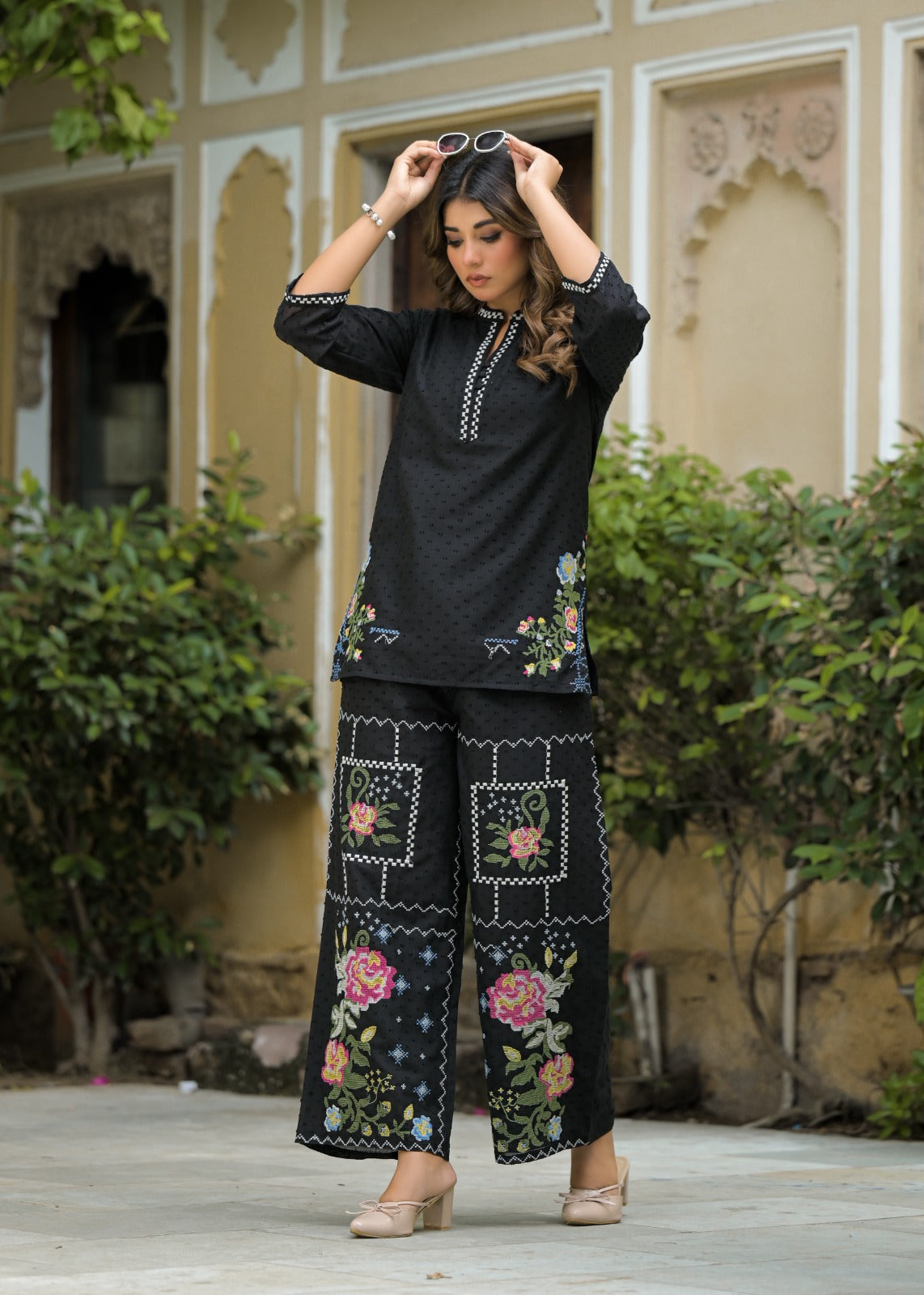 Black Blossom – Designer Co-Ord Set
